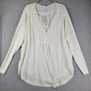Free People Cream Tunic Top